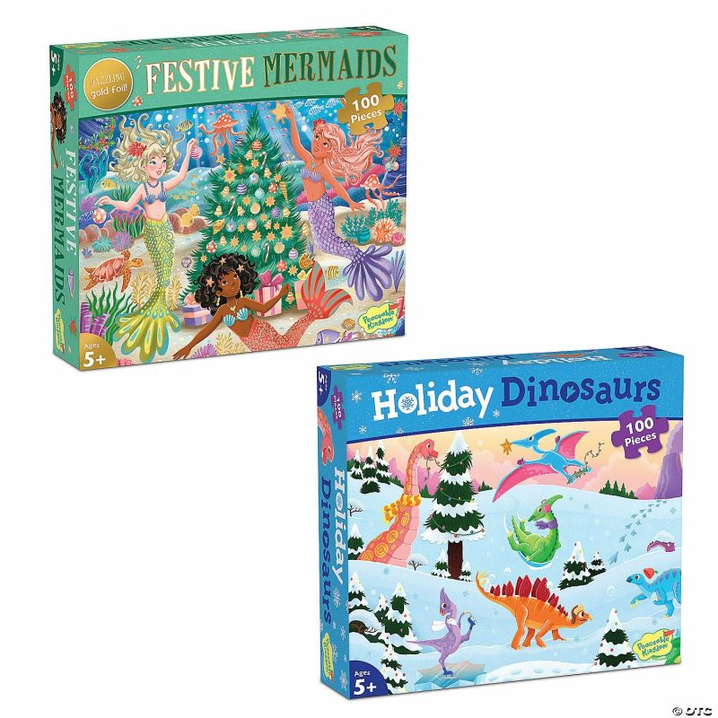 Hands-On Puzzles | 100-Piece Holiday Puzzles: Set Of 2 Brain Teasers & Puzzles Hands-On Puzzles