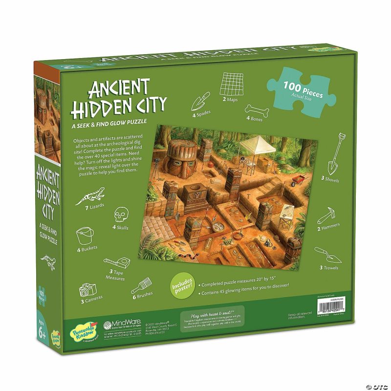 Hands-On Puzzles | Ancient City Seek & Find Glow Puzzle Brain Teasers & Puzzles Hands-On Puzzles