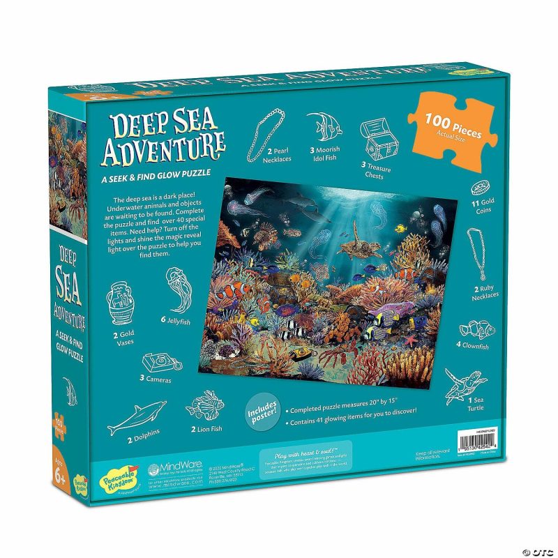 Hands-On Puzzles | Deep Sea Adventure Seek & Find Glow Puzzle Brain Teasers & Puzzles Hands-On Puzzles