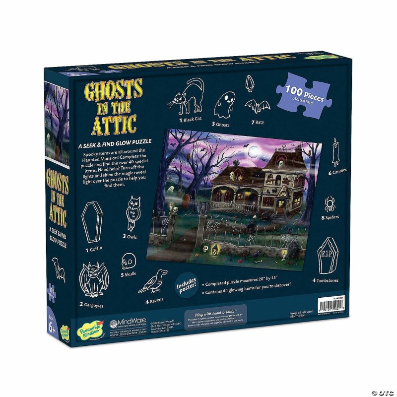 Hands-On Puzzles | Ghosts In The Attic Seek & Find Glow Puzzle Brain Teasers & Puzzles Hands-On Puzzles