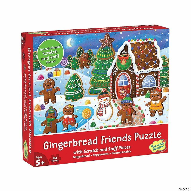 Hands-On Puzzles | Gingerbread Friends Scratch And Sniff Puzzle Brain Teasers & Puzzles Hands-On Puzzles