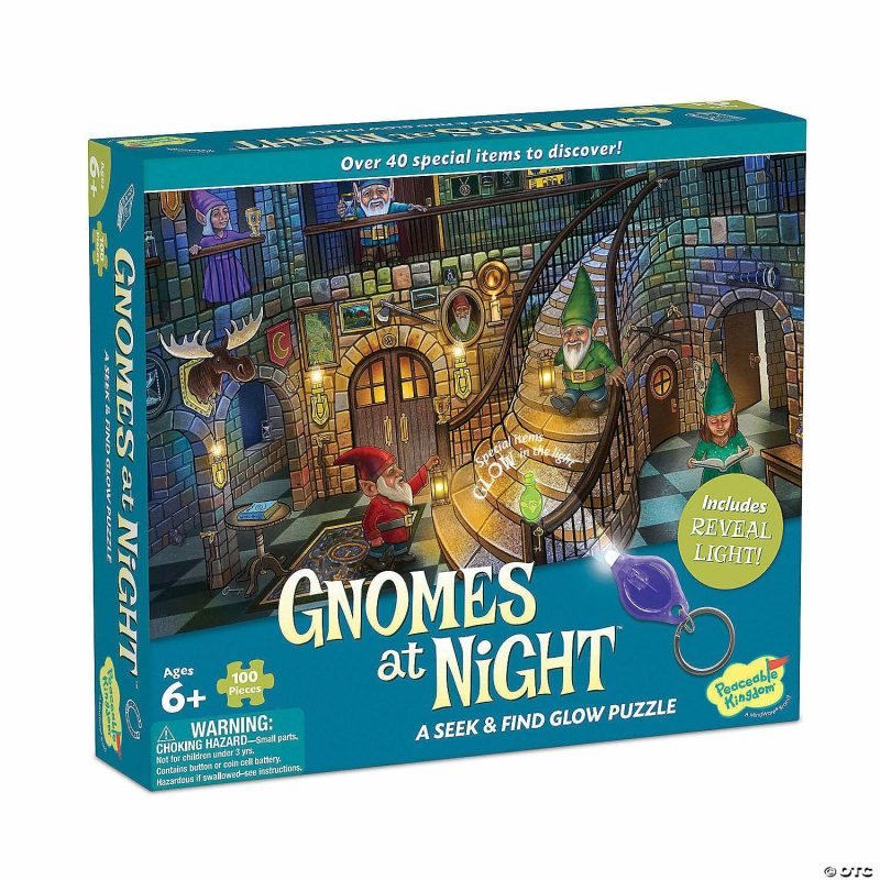 Hands-On Puzzles | Gnomes At Night Seek And Find Glow Puzzle Brain Teasers & Puzzles Hands-On Puzzles