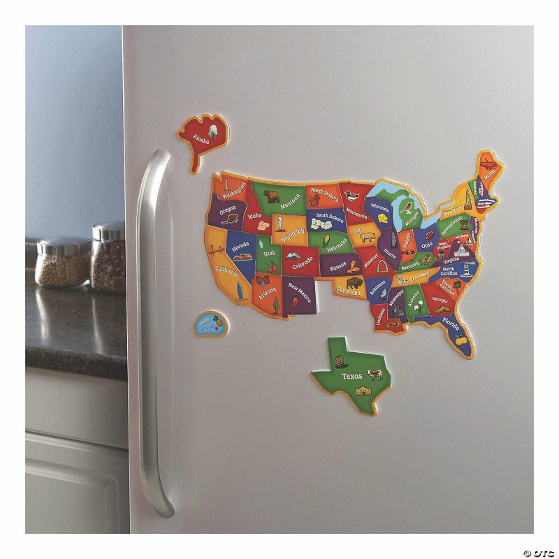 Hands-On Puzzles | Learning Resources®: Magnetic U.S. Map Jigsaw Puzzle, 44 Pieces Brain Teasers & Puzzles Hands-On Puzzles