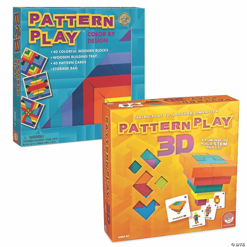 Hands-On Puzzles | Pattern Play & Pattern Play 3D Set Of 2 Brain Teasers & Puzzles Hands-On Puzzles