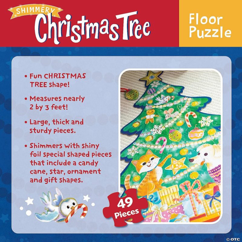 Hands-On Puzzles | Shimmery Christmas Tree Floor Puzzle Brain Teasers & Puzzles Hands-On Puzzles