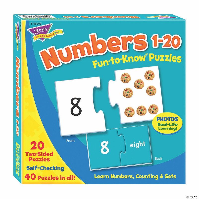 Hands-On Puzzles | Trend Enterprises, Inc. Numbers 1-20 Fun-To-Know® Jigsaw Puzzles Activity Brain Teasers & Puzzles Hands-On Puzzles