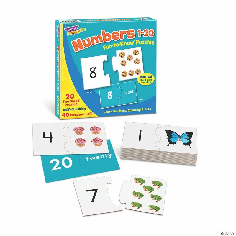 Hands-On Puzzles | Trend Enterprises, Inc. Numbers 1-20 Fun-To-Know® Jigsaw Puzzles Activity Brain Teasers & Puzzles Hands-On Puzzles