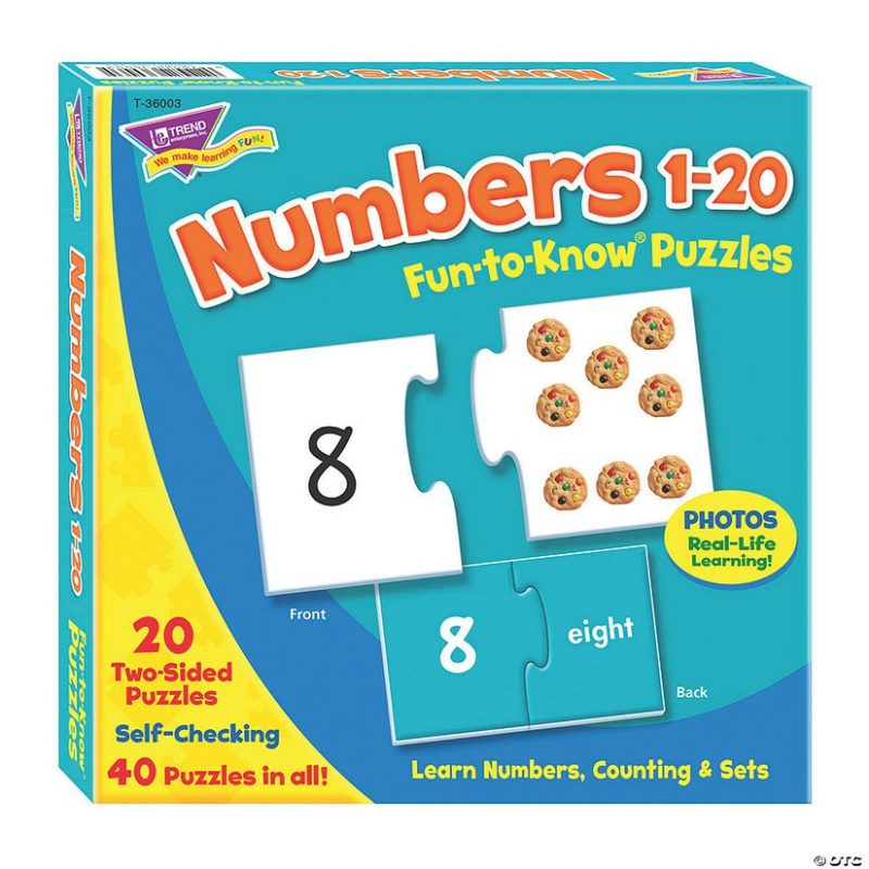 Hands-On Puzzles | Trend Enterprises, Inc. Numbers 1-20 Fun-To-Know® Jigsaw Puzzles Activity Brain Teasers & Puzzles Hands-On Puzzles