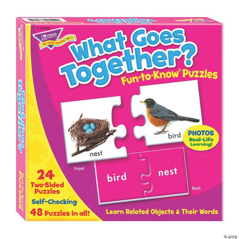 Hands-On Puzzles | Trend Enterprises, Inc. – What Goes Together? Fun-To-Know® Jigsaw Puzzles Brain Teasers & Puzzles Hands-On Puzzles