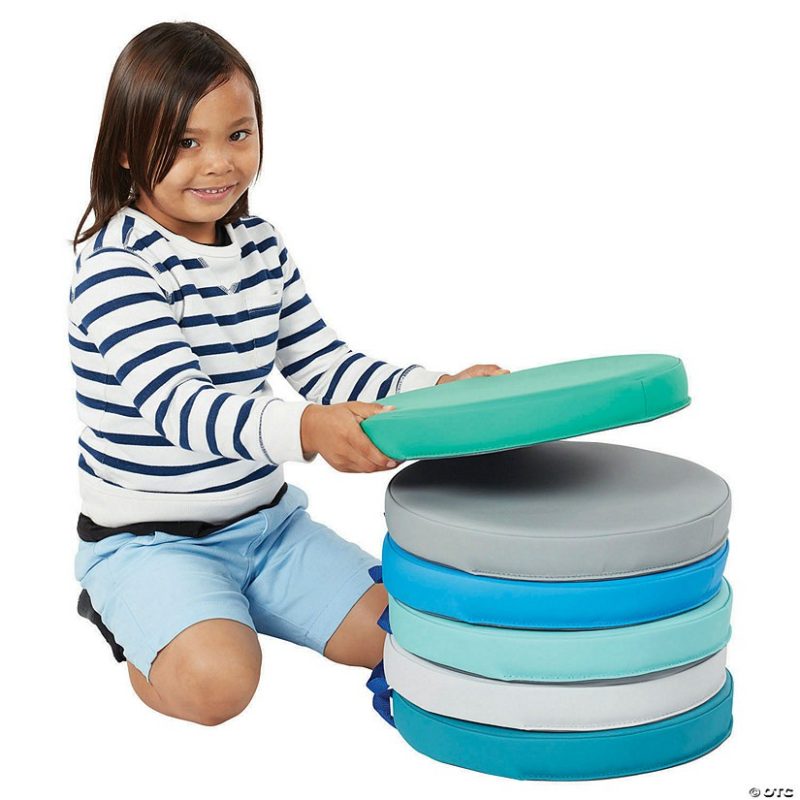 Indoor Active Play | Factory Direct Partners Softscape 15 In Round Floor Cushions, 6-Piece – Contemporary Active Play Indoor Active Play