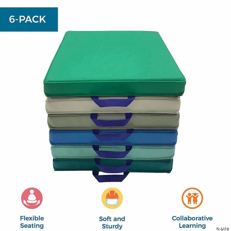 Indoor Active Play | Factory Direct Partners Softscape 15 In Square Floor Cushions, 6-Piece – Contemporary Active Play Indoor Active Play