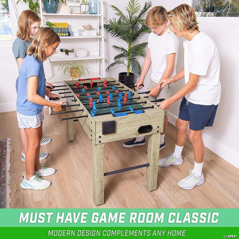 Indoor Active Play | Gosports 48" Game Room Size Foosball Table – Oak Finish – Includes 4 Balls And 2 Cup Holders Active Play Indoor Active Play