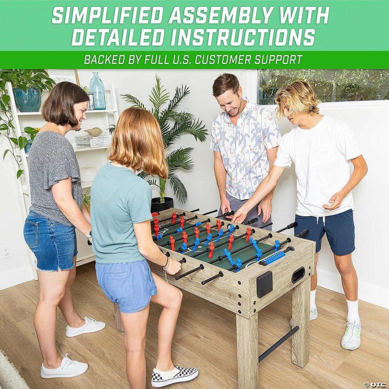 Indoor Active Play | Gosports 48" Game Room Size Foosball Table – Oak Finish – Includes 4 Balls And 2 Cup Holders Active Play Indoor Active Play