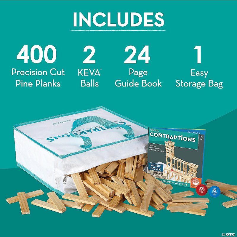 Keva Planks | Keva: Contraptions 400 Plank Set With Free Bonus Planks Building Sets Keva Planks