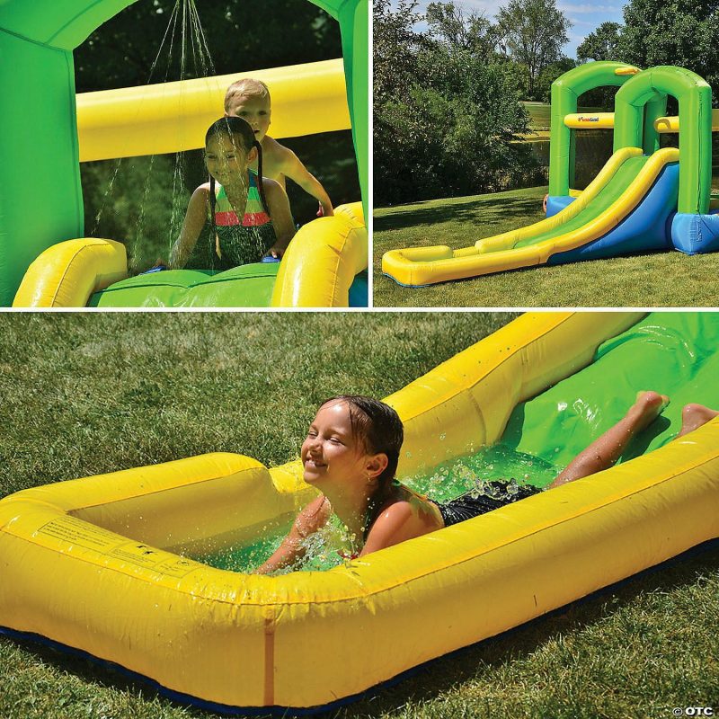 Outdoor Play | Bounceland Bounce ‘N Splash Island Bounce House Inflatable Active Play Outdoor Play