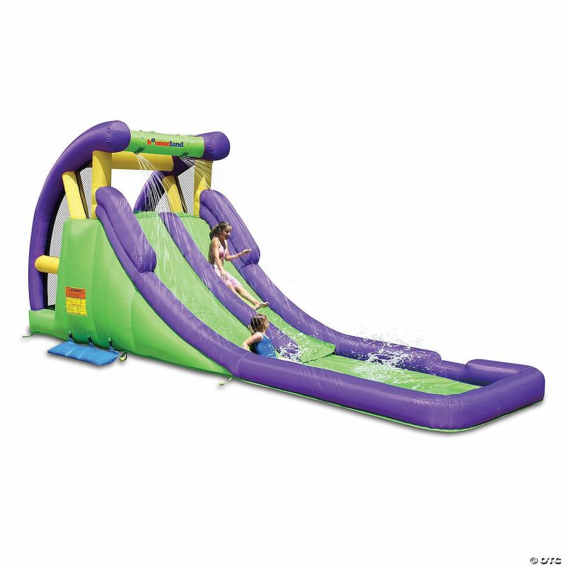 Outdoor Play | Bounceland Double Water Slide With Splash Pool Active Play Outdoor Play