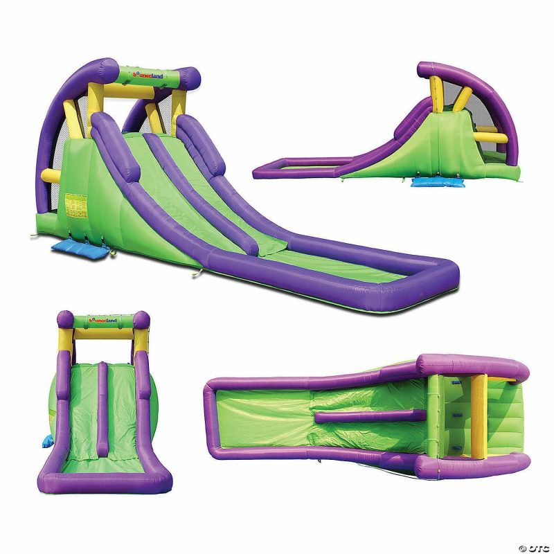 Outdoor Play | Bounceland Double Water Slide With Splash Pool Active Play Outdoor Play