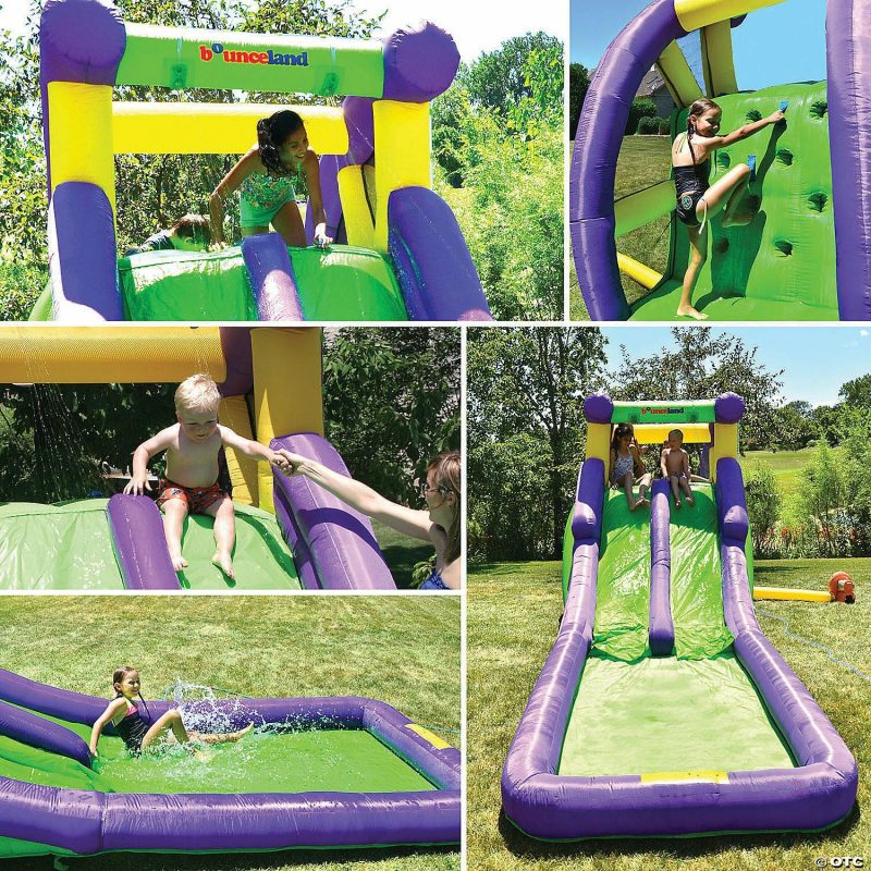 Outdoor Play | Bounceland Double Water Slide With Splash Pool Active Play Outdoor Play