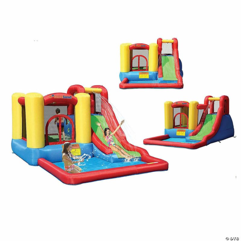 Outdoor Play | Bounceland: Jump & Splash Adventure Bounce House With Slide Active Play Outdoor Play