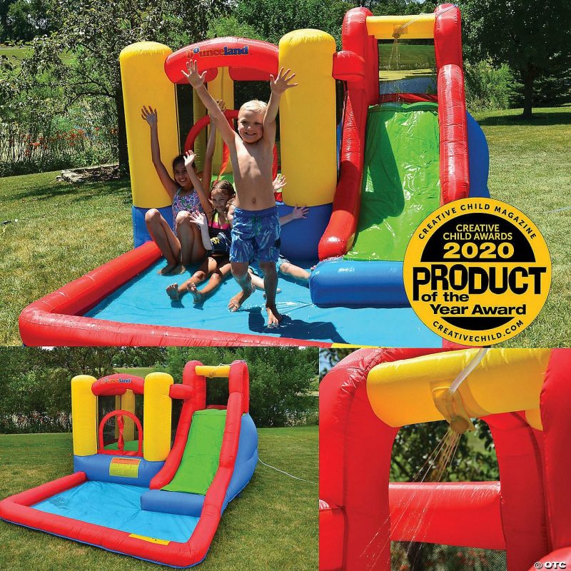 Outdoor Play | Bounceland: Jump & Splash Adventure Bounce House With Slide Active Play Outdoor Play