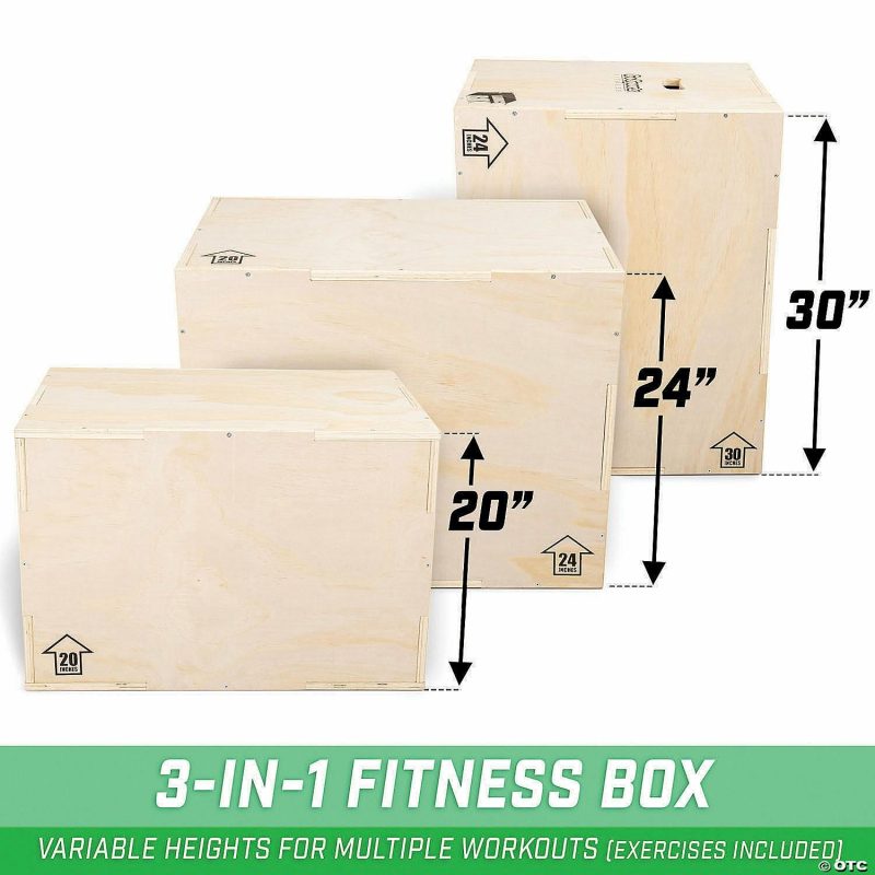 Outdoor Play | Gosports Fitness Launch Box | 3-In-1 Adjustable Height | Wood Plyo Jump Box For Exercises Of All Skill Levels Active Play Outdoor Play