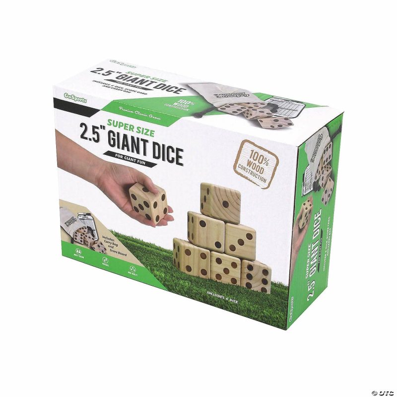 Outdoor Play | Gosports: Giant 2.5" Wooden Playing Dice Set Active Play Outdoor Play