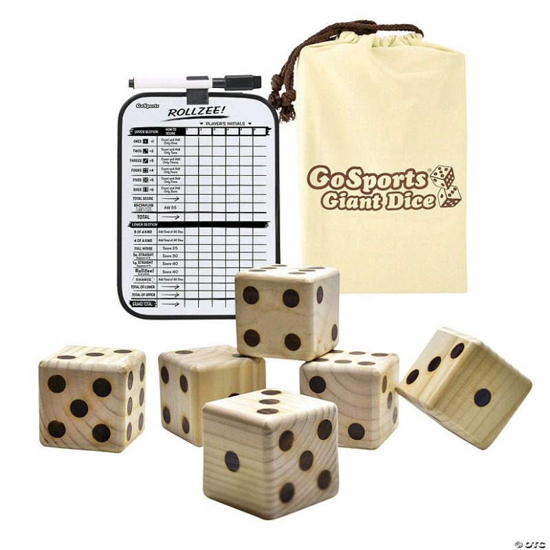 Outdoor Play | Gosports: Giant 2.5" Wooden Playing Dice Set Active Play Outdoor Play