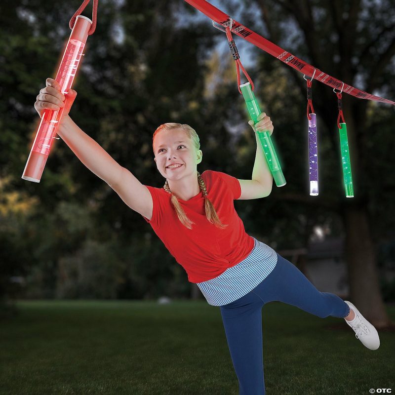 Outdoor Play | Ninjaline: Slackline & 4 Led Light-Up Obstacle Course Active Play Outdoor Play