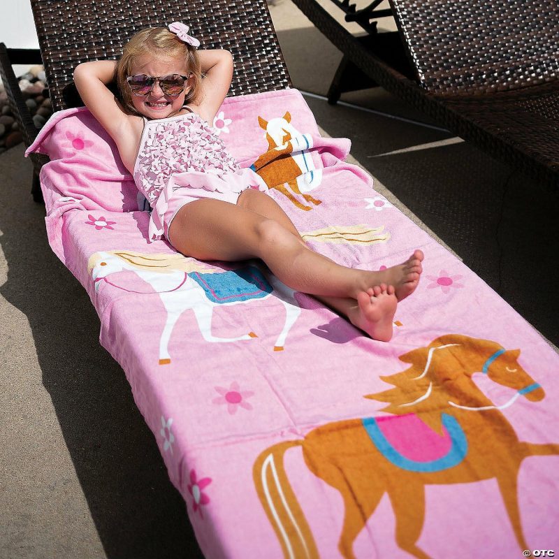 Outdoor Play | Wildkin Horses 100% Cotton Beach Towel Active Play Outdoor Play