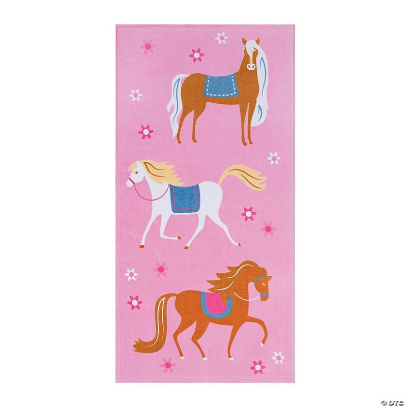 Outdoor Play | Wildkin Horses 100% Cotton Beach Towel Active Play Outdoor Play