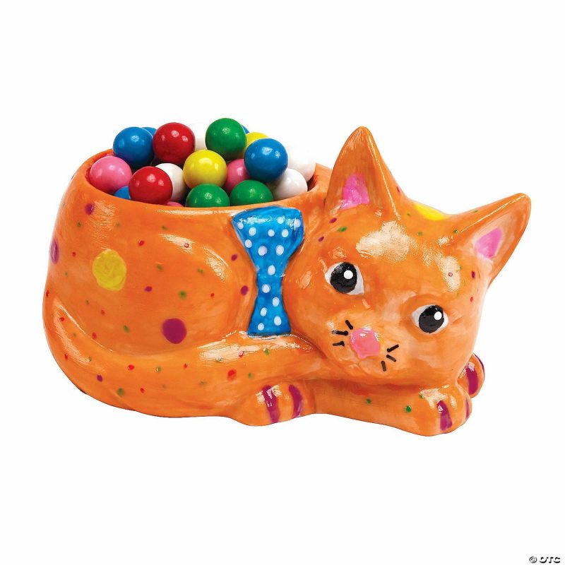 Paint Your Own | Paint Your Own Porcelain Cat Dish Creative Activities Paint Your Own