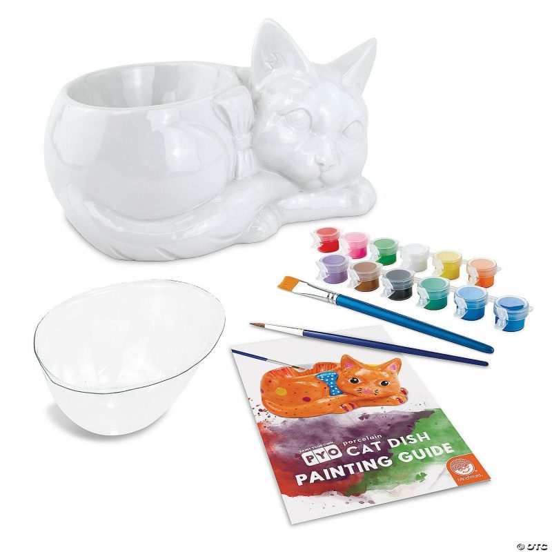 Paint Your Own | Paint Your Own Porcelain Cat Dish Creative Activities Paint Your Own