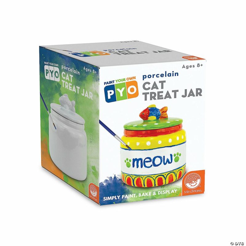 Paint Your Own | Paint Your Own Porcelain: Cat Treat Jar Creative Activities Paint Your Own