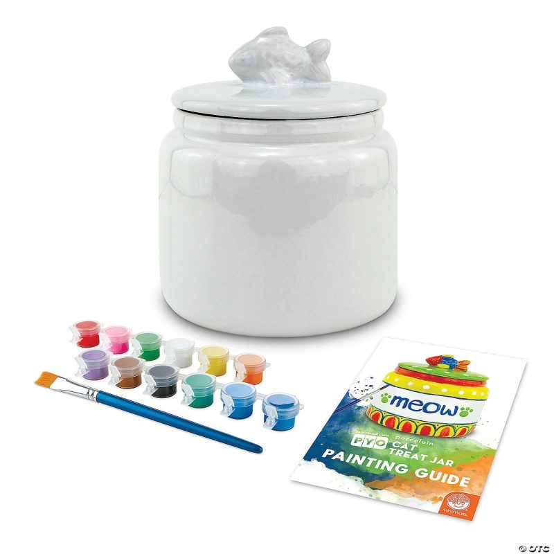 Paint Your Own | Paint Your Own Porcelain: Cat Treat Jar Creative Activities Paint Your Own