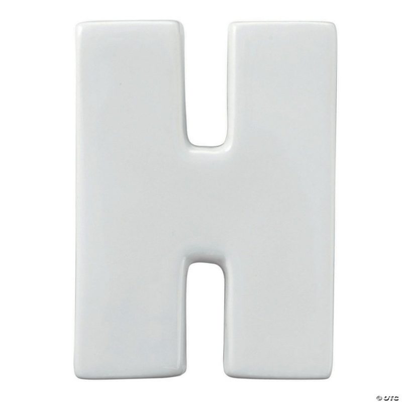 Paint Your Own | Paint Your Own Porcelain Letter H Creative Activities Paint Your Own