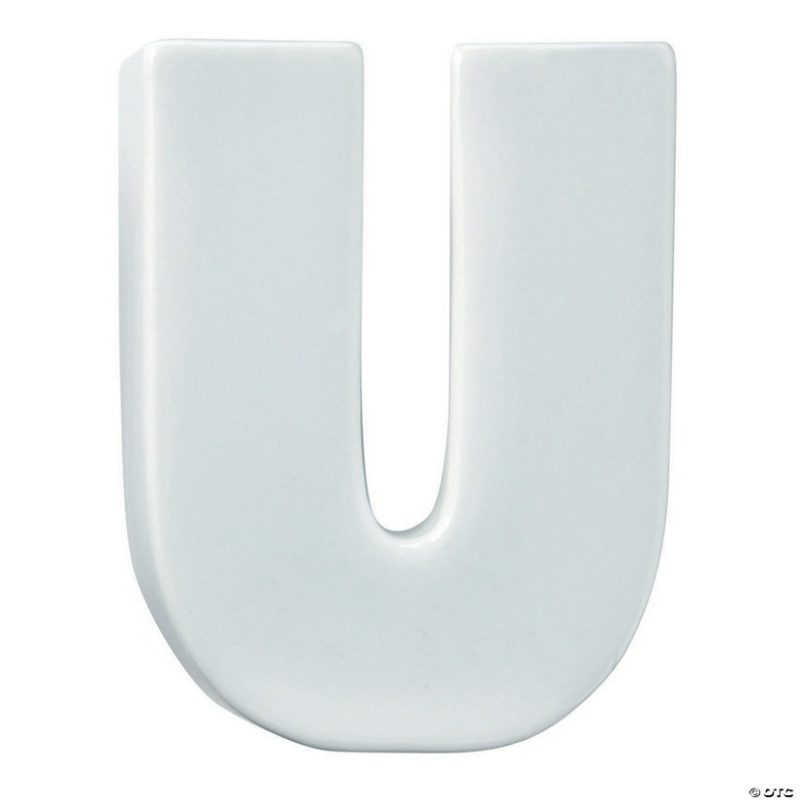 Paint Your Own | Paint Your Own Porcelain Letter U Creative Activities Paint Your Own