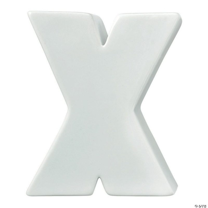 Paint Your Own | Paint Your Own Porcelain Letter X Creative Activities Paint Your Own