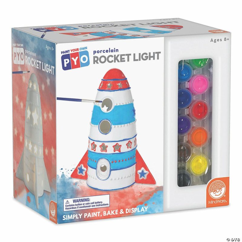 Paint Your Own | Paint Your Own Porcelain Light: Rocket Creative Activities Paint Your Own