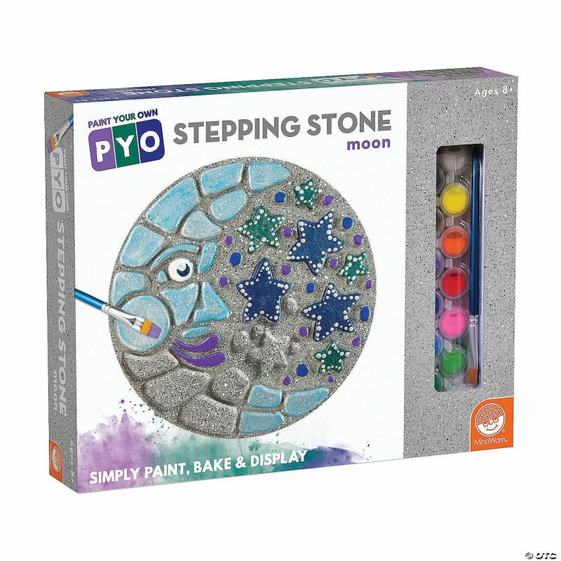 Paint Your Own | Paint Your Own Stepping Stone: Moon And Stars Creative Activities Paint Your Own