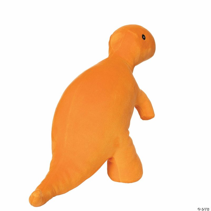 Plush Toys & Puppets | Manhattan Toy Velveteen Dino Orange T-Rex Stuffed Animal Early Learning Plush Toys & Puppets