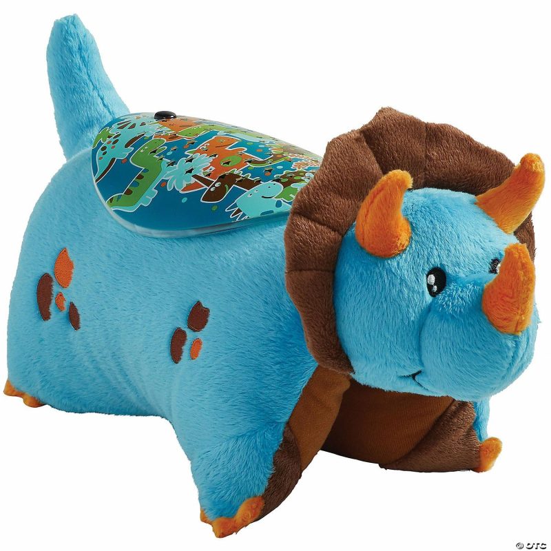 Plush Toys & Puppets | Pillow Pet – Blue Dinosaur Sleeptime Lite Early Learning Plush Toys & Puppets