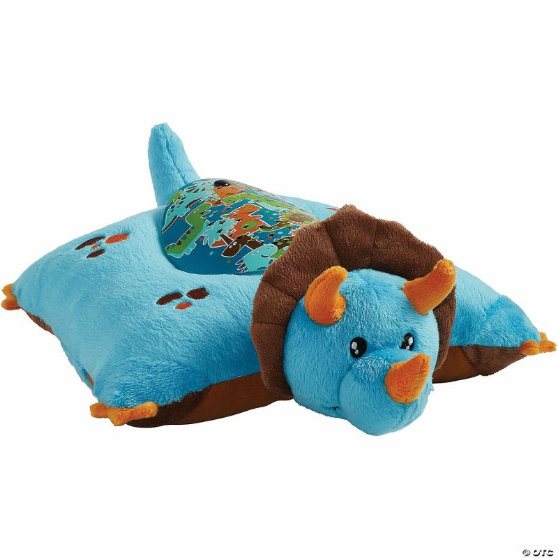 Plush Toys & Puppets | Pillow Pet – Blue Dinosaur Sleeptime Lite Early Learning Plush Toys & Puppets