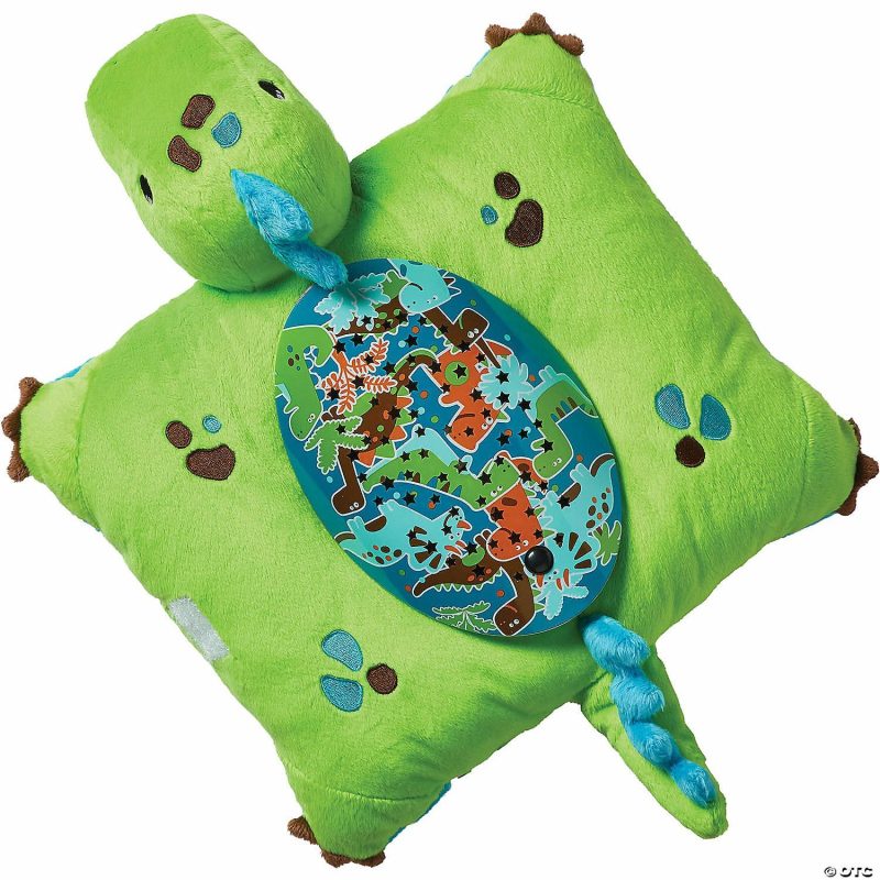 Plush Toys & Puppets | Pillow Pet – Green Dinosaur Sleeptime Lite Early Learning Plush Toys & Puppets