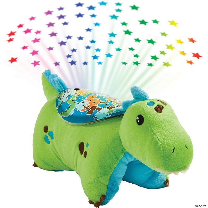 Plush Toys & Puppets | Pillow Pet – Green Dinosaur Sleeptime Lite Early Learning Plush Toys & Puppets