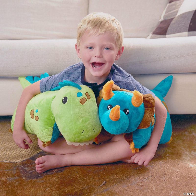 Plush Toys & Puppets | Pillow Pet – Green Dinosaur Early Learning Plush Toys & Puppets