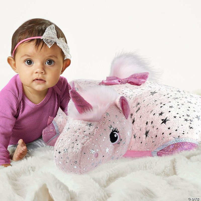 Plush Toys & Puppets | Pillow Pet – Sparkly Pink Unicorn Early Learning Plush Toys & Puppets