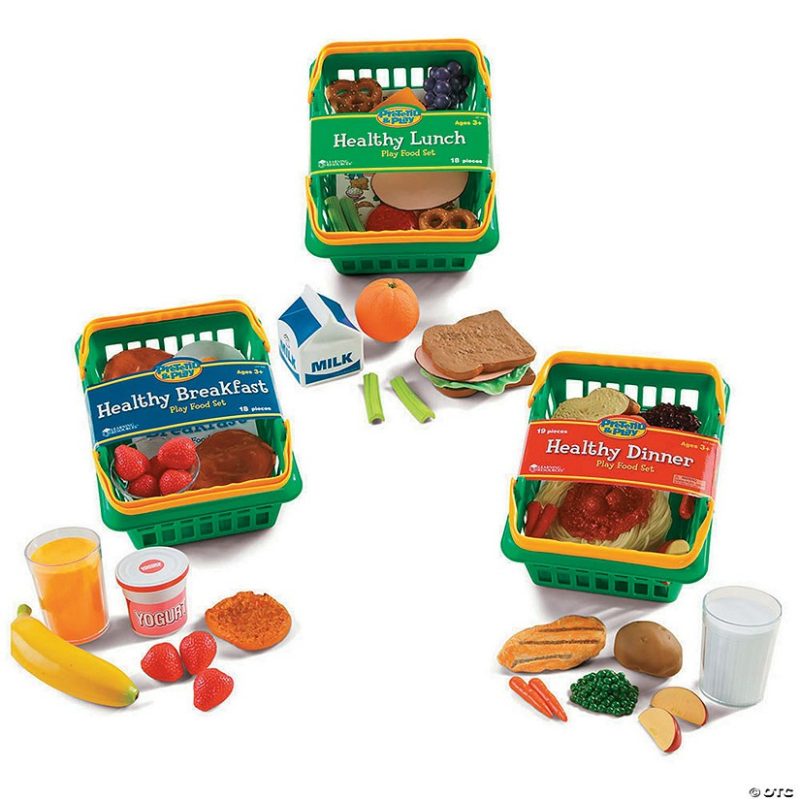 Pretend Play | Learning Resources Play Set Healthy Foods Set Of 55 Bundle Early Learning Pretend Play