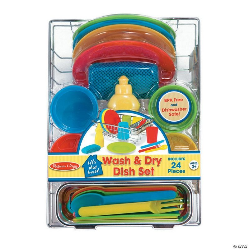 Pretend Play | Lets Play House Wash & Dry Dish Set Early Learning Pretend Play