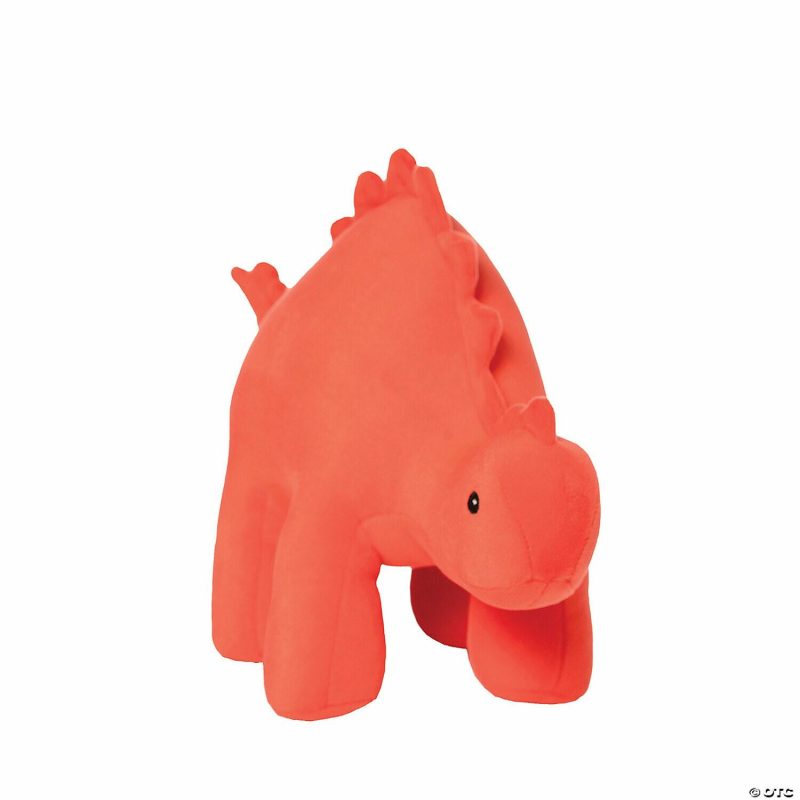 Pretend Play | Manhattan Toy Velveteen Dino Coral Stegosaurus Stuffed Animal Early Learning Pretend Play