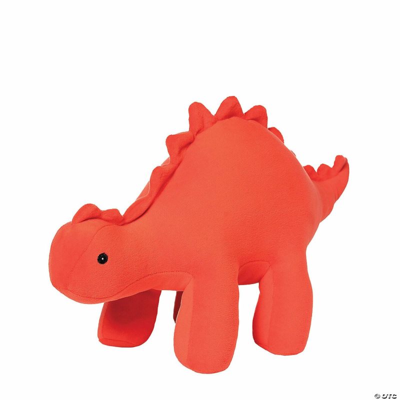 Pretend Play | Manhattan Toy Velveteen Dino Coral Stegosaurus Stuffed Animal Early Learning Pretend Play